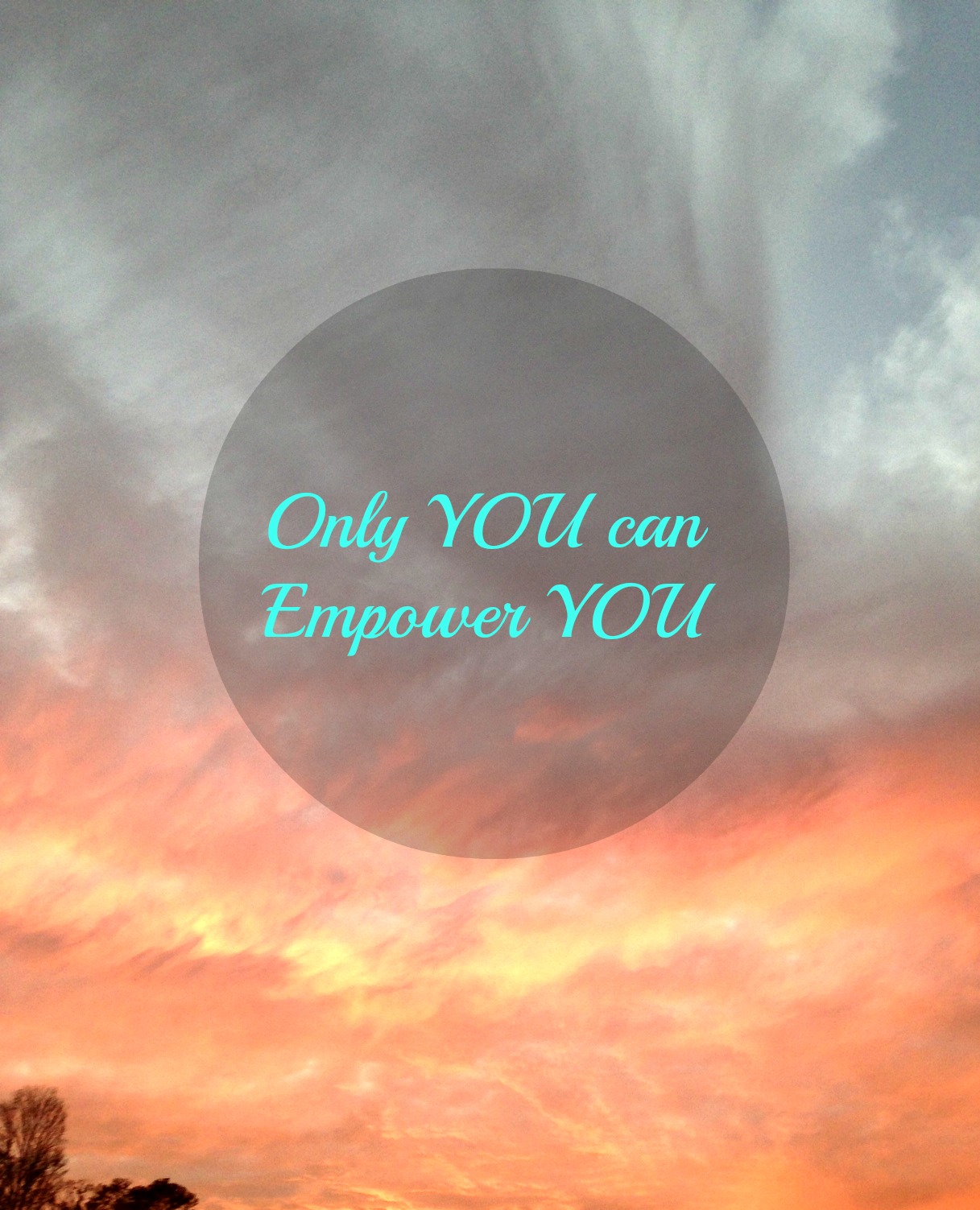 Empower quote on sunset photo